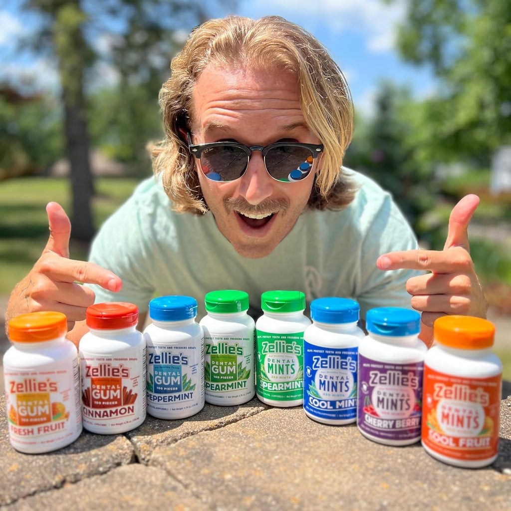 Zellie's 100% Xylitol Cool Fruit Mints, 250 Count, Sugar-Free, Vegan, Gluten-Free (Pack of 1)