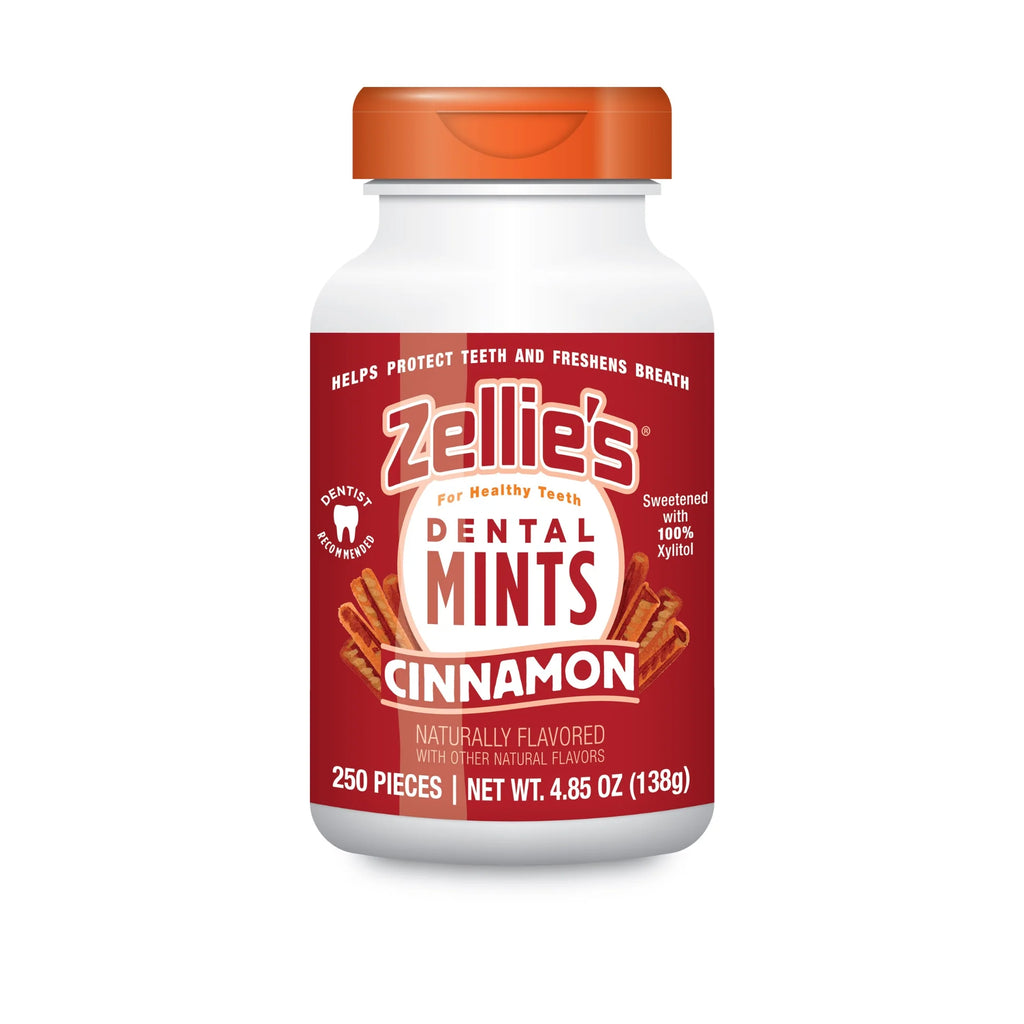 Zellie's | 100% Xylitol Cinnamon Breath Mints | No Aspartame, Gluten Free, Vegan & Kosher (250 Count - Pack of 1)
