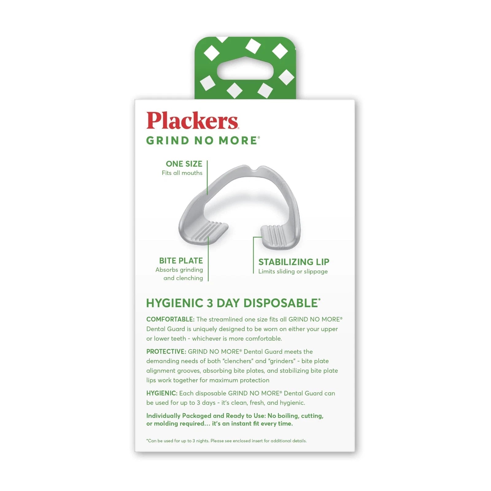 Plackers Grind No More Dental Night Guards, 10 Count, Disposable, Ready-to-Use